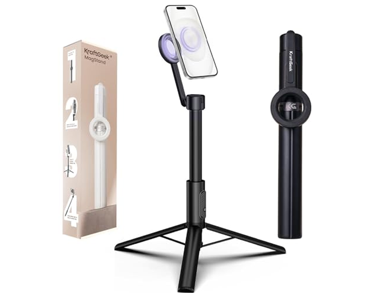 Tripé magnético para iPhone, 64 Selfie Stick para iPhone Magsafe