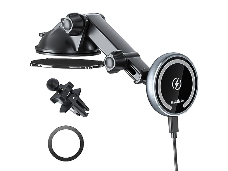 Carregador de montagem de carro MagSafe Auto-Alinhamento Titular do telefone