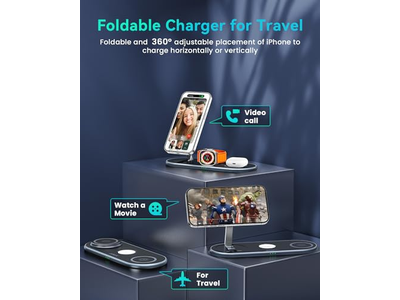 3 em 1 Estação de carregamento com carregador Magsafe