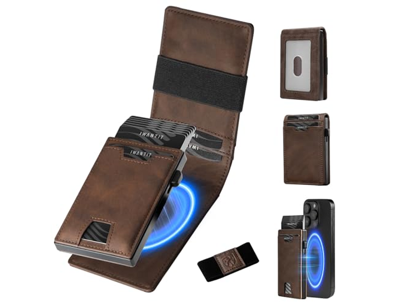 Carteira MagSafe 3 em 1: clipe fino, dobra dupla para dinheiro e porta-cartões