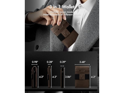 Carteira MagSafe 3 em 1: clipe fino, dobra dupla para dinheiro e porta-cartões
