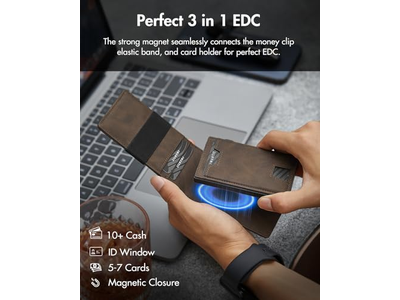 Carteira MagSafe 3 em 1: clipe fino, dobra dupla para dinheiro e porta-cartões