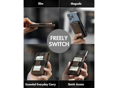 Carteira MagSafe 3 em 1: clipe fino, dobra dupla para dinheiro e porta-cartões