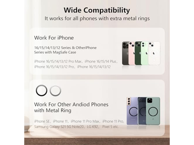 Suporte de telefone celular dobrável 360 Rotating Metal Base