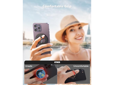 Magnético ajustável Telefone Anel Suporte Removível Finger Telefone Anel