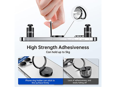 Suporte do anel do telefone celular Suporte 360 graus rotação anel Kickstan