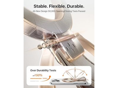 Couro Magnético Aperto do telefone com suporte ajustável anel para MagSafe