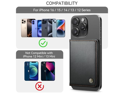 Suporte de cartão magnético RFID Bloqueio PU Couro Minimalista Carteira de telefone