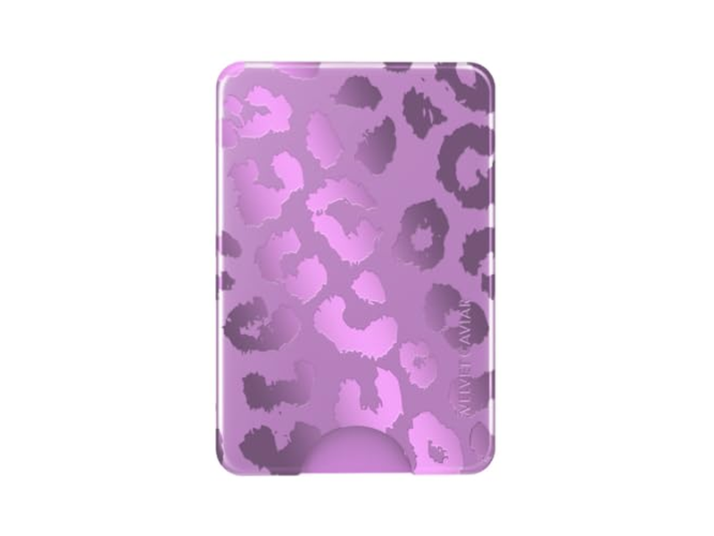 Carteira de suporte de cartão magnético para iPhone 12-13-14-15 - Ametista roxo L
