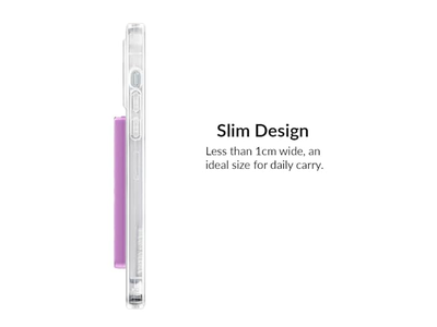 Carteira de suporte de cartão magnético para iPhone 12-13-14-15 - Ametista roxo L