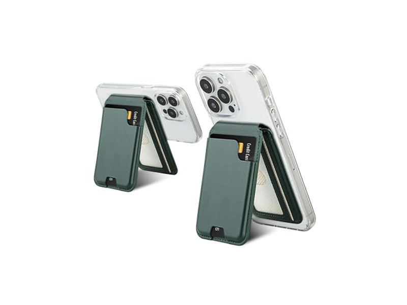 Carteira de suporte de cartão magnético com suporte ajustável para iPhone Holds 5