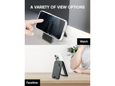 Carteira de suporte de cartão magnético com suporte ajustável para iPhone Holds 5