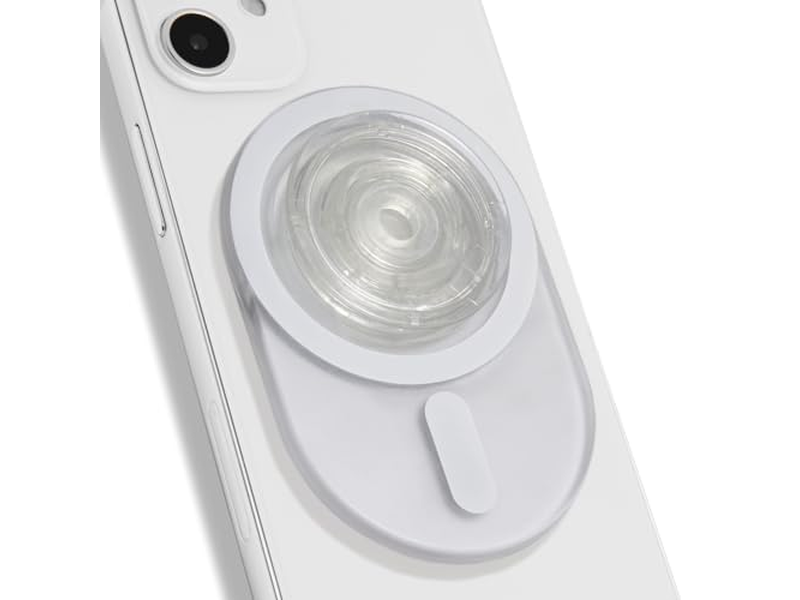 Apoio magnético para telefone compatível com MagSafe, translúcido e leve