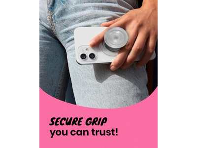 Apoio magnético para telefone compatível com MagSafe, translúcido e leve