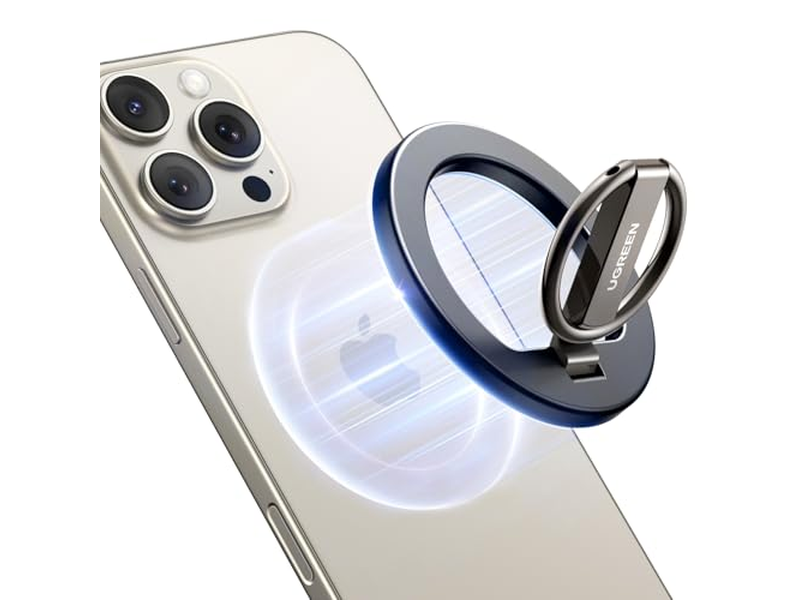 Aperto magnético do telefone para suporte MagSafe suporte anel forte universal