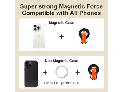 Aperto magnético do telefone para suporte ajustável suporte do dedo alça para inteligente