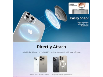 Suporte magnético do aperto do telefone com o suporte transparente rosa