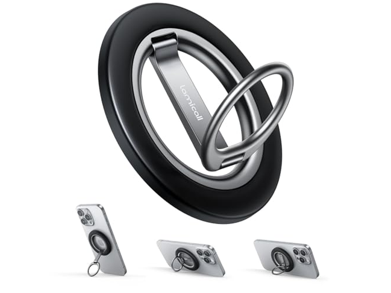 Suporte de aperto de telefone magnético com anel de rotação de 360 graus para MagSafe Accesso