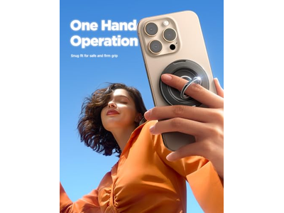 Suporte de aperto de telefone magnético com anel de rotação de 360 graus para dispositivos MagSafe