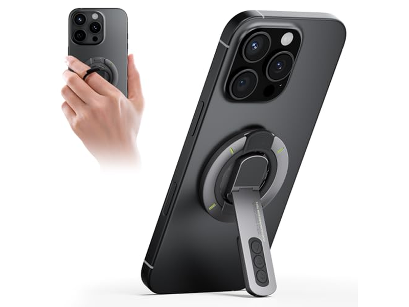 Suporte magnético do aperto do telefone com suporte do anel do dedo e projeto do fidget