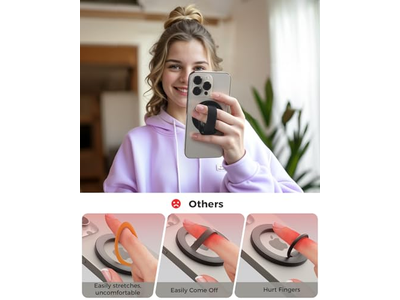 Aperto magnético do telefone com suporte ajustável do anel do dedo para MagSafe