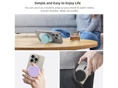 Aperto magnético do telefone com suporte expansível compatível com MagSafe