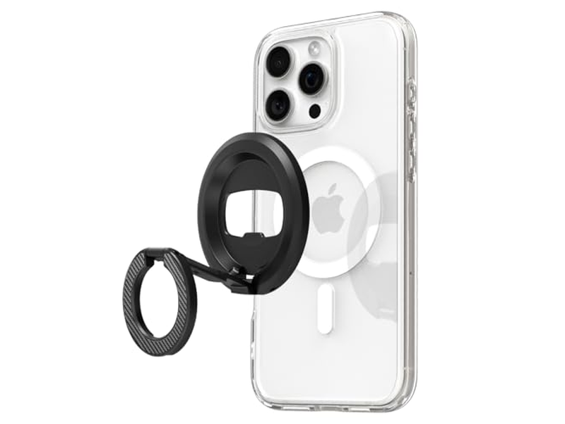 Suporte magnético telefone aperto com Suporte de apoio e abridor de garrafa - preto