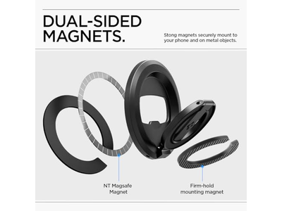 Suporte magnético telefone aperto com Suporte de apoio e abridor de garrafa - preto