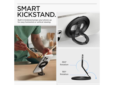 Suporte magnético telefone aperto com Suporte de apoio e abridor de garrafa - preto