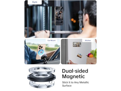 Suporte de telefone magnético com rotação de 360 graus e compatibi de aperto de duas dimensões