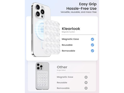Montagem magnética para suporte de aperto pegajoso removível transparente