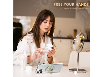 Suporte de anel magnético telefone e aperto compatível com carregamento sem fio