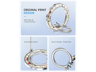 Suporte magnético telefone Anel compatível com MagSafe - Removível Apoio St