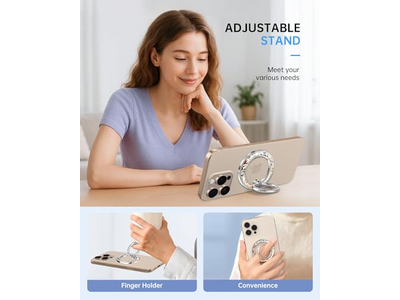 Suporte magnético telefone Anel compatível com MagSafe - Removível Apoio St