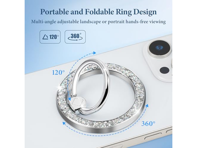 Suporte magnético telefone anel com MagSafe Accessory Prata