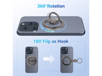Suporte magnético telefone anel com aperto e Suporte de apoio compatível com Mag
