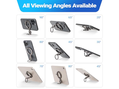 Suporte magnético telefone anel com aperto e Suporte de apoio compatível com Mag