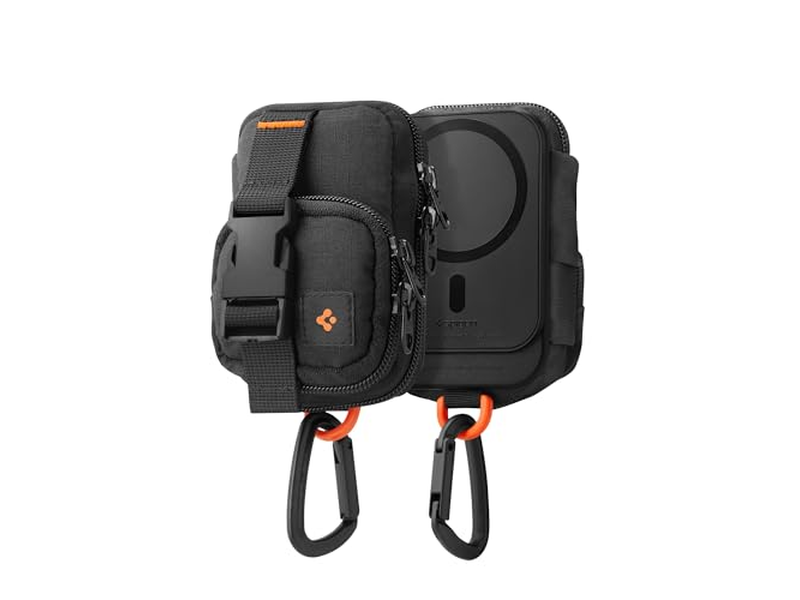 Organizador de bolsa magnética para SSD e armazenamento de cartão com Clipe - Preto