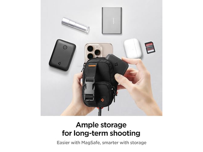 Organizador de bolsa magnética para SSD e armazenamento de cartão com Clipe - Preto