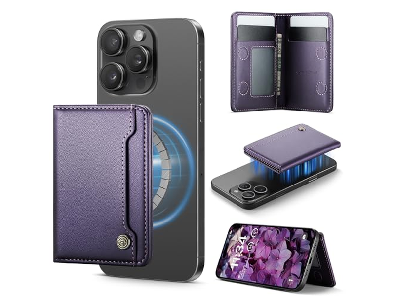 Suporte de cartão de bloqueio RFID magnético compatível com telefones MagSafe Pur