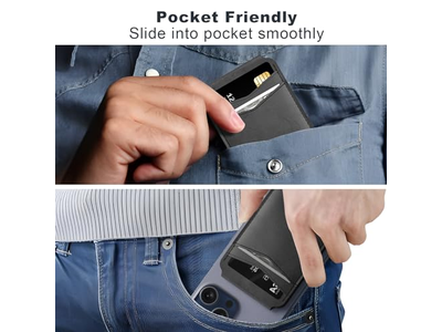 Carteira magnética e suporte de cartão compatível com Magsafe para iPhone - B