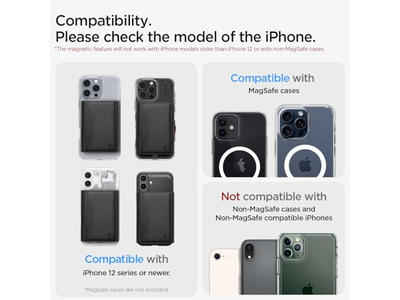 Carteira Magnética Carteira de Carteira Dinheiro Trifold Carteira Suporte para MagSafe