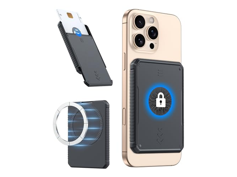 Suporte magnético do cartão de carteira mantém 6-7 cartões RFID bloqueio Ultra-Sli