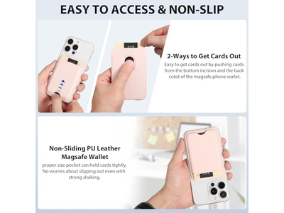 Carteira magnética compatível com MagSafe 2-Pack Cartão Suporte para iPhone