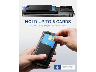 Carteira magnética para iPhone 5 Suporte de cartão com suporte RFID Blocking