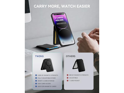 Carteira magnética para iPhone 5 Suporte de cartão com suporte RFID Blocking