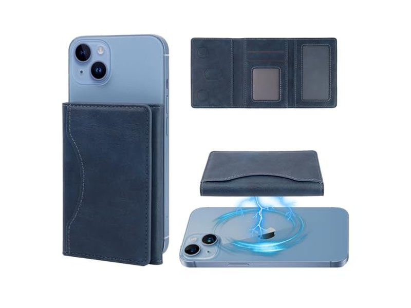 Carteira magnética para iPhone Cartão Suporte azul