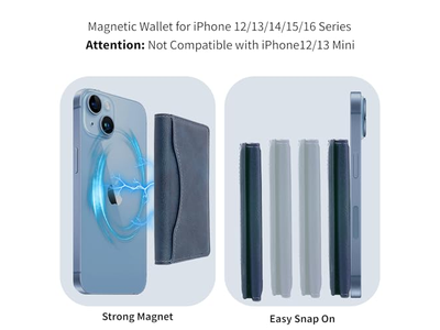 Carteira magnética para iPhone Cartão Suporte azul