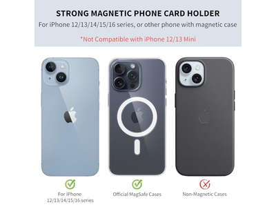 Carteira magnética para iPhone Cartão Suporte azul