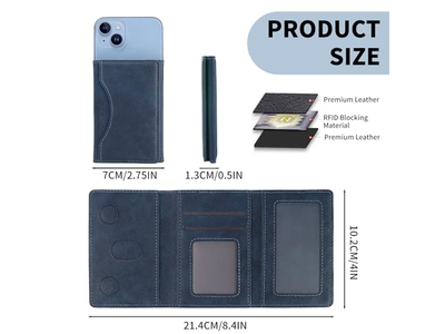 Carteira magnética para iPhone Cartão Suporte azul